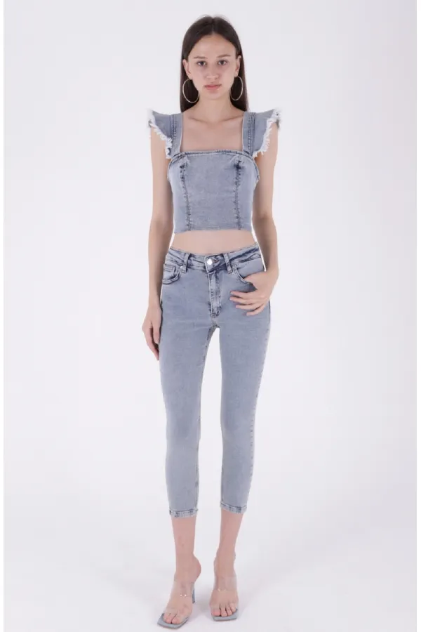 Kısa Boy Skinny Kot Pantolon  810-08-(26-31)