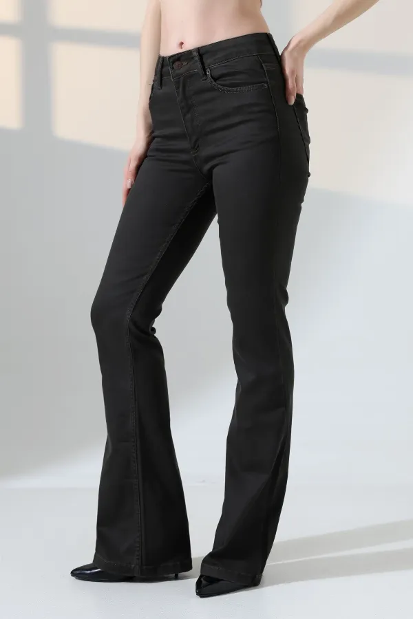 High Waisted and Flared Leg Skinny Jean  867-10-(27-32) 