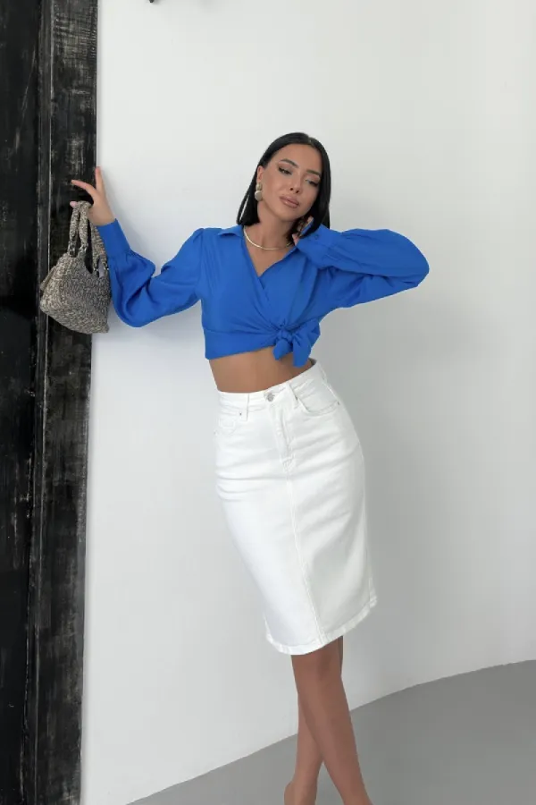 Medium Length Denim Skirt 1039-50-(36-42-6)