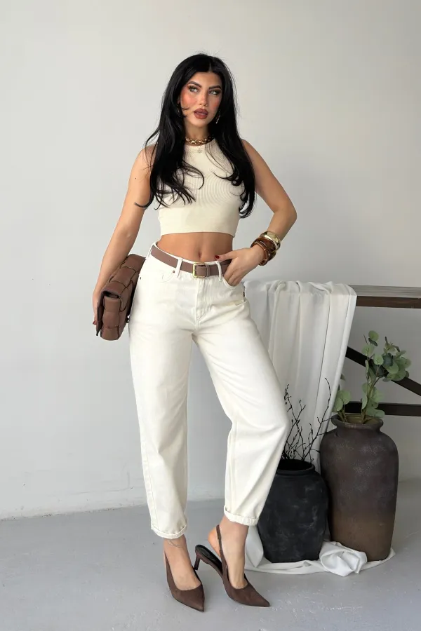 Mom Fit Jean  7057-80-(27-32) Natural