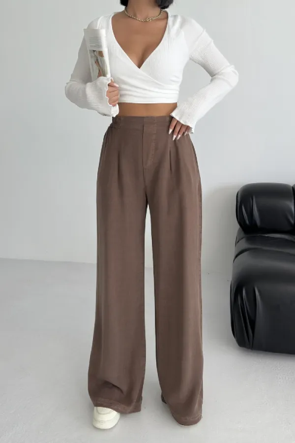 Lastikli Relax Keten Pantolon HS706-78-(S-XL) Lastikli Relax Keten Pantolon HS706-78-(S-XL)