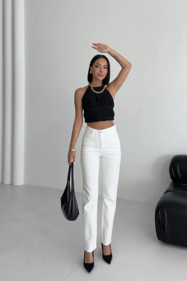 Serpme Yıldızlı Kot Pantolon 7040-50-(28-33) Serpme Yıldızlı Kot Pantolon 7040-50-(28-33)