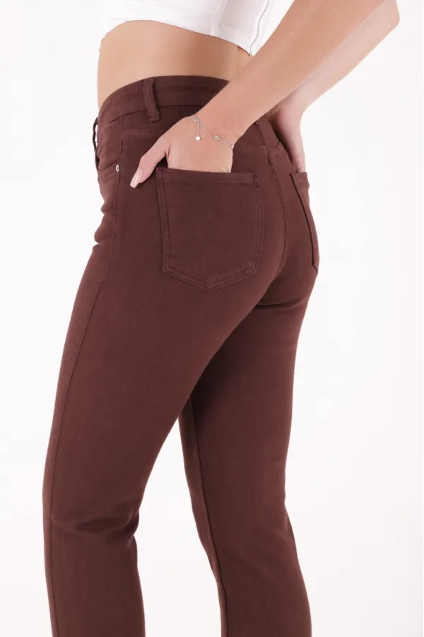 Dikişsiz Paça Mom Fit Kot Pantolon  764-78-(32-36)