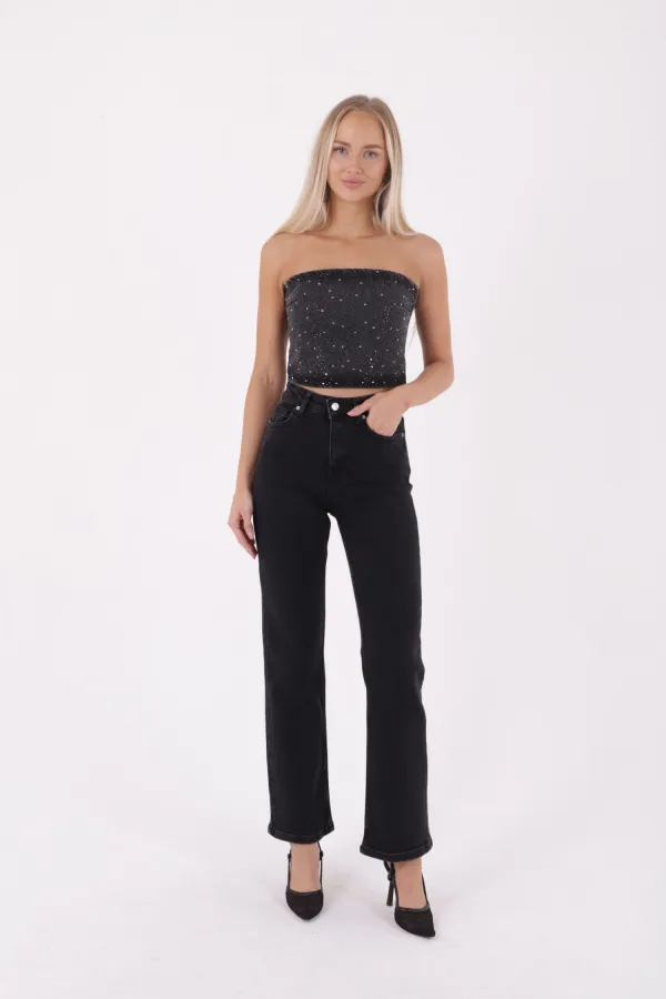 Relax Jeans with Stitched Hem 7026-23-(28-33)