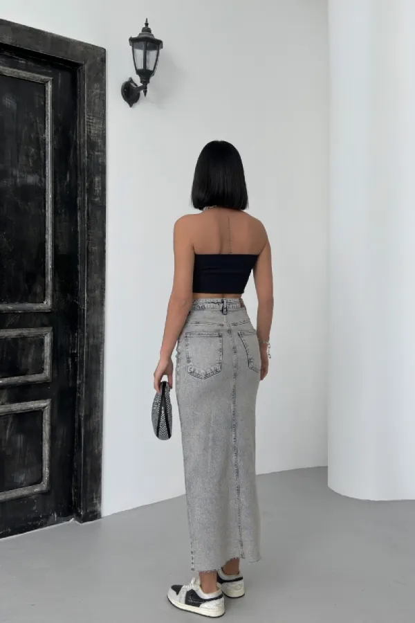 Taşlı Kot Etek  1072-18-(XS-XL-5)