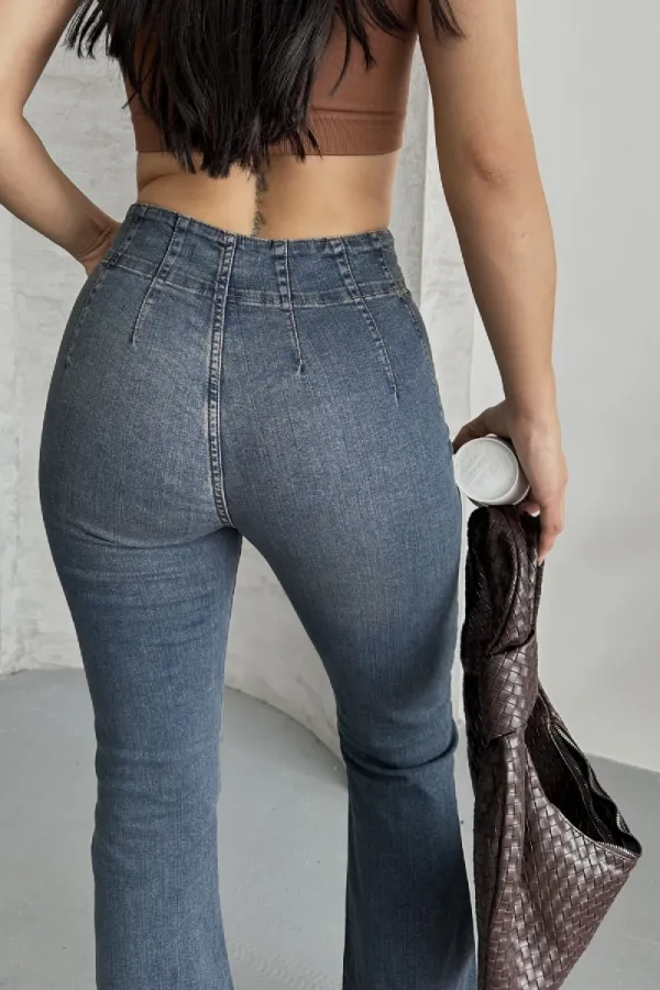 Pensli İspanyol Kot Pantolon 7021-62-(27-32)