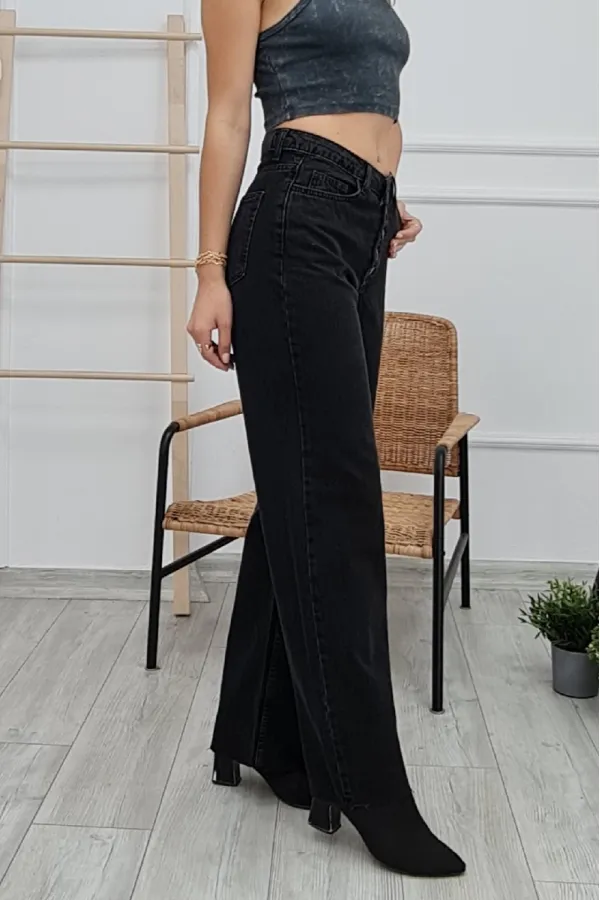 Dikişsiz Paça Beş Düğmali Relax Kot Pantolon 917-23-(27-32) Dikişsiz Paça Beş Düğmali Relax Kot Pantolon 917-23-(27-32)