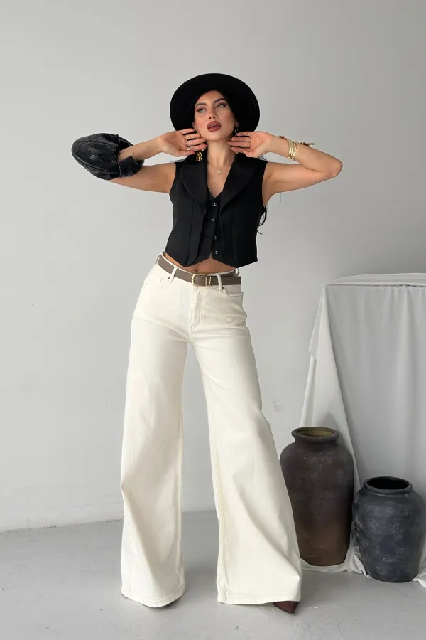 Geniş Paça Kot Pantolon  7082-80-(27-32)