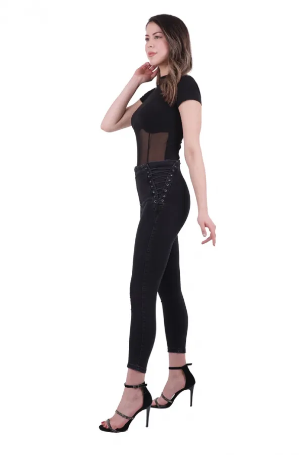 Yanı Bağcıklı Kot Pantolon 712-23-(26-31) Yanı Bağcıklı Kot Pantolon 712-23-(26-31)