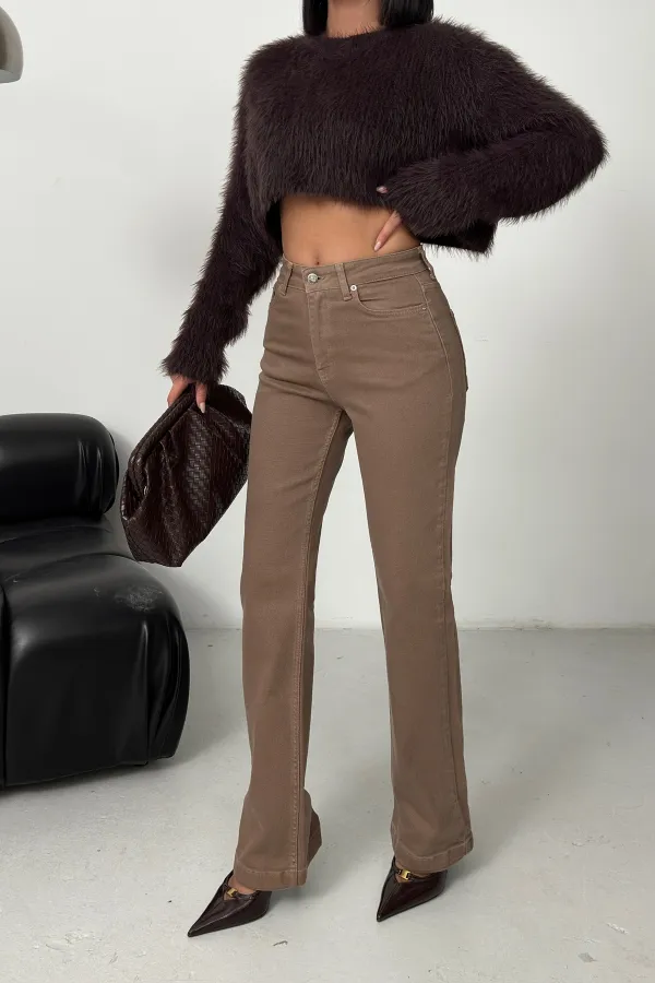 Stitched Hems Wide Leg Relaxed Jean 7026-72-(27-32) Soil Stitched Hems Wide Leg Relaxed Jean 7026-72-(27-32) Soil