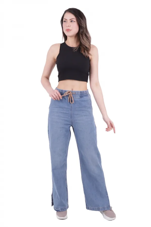 Beli Lastikli Yırtmaç Detaylı Pantolon  1717-06-(S-XL-6)