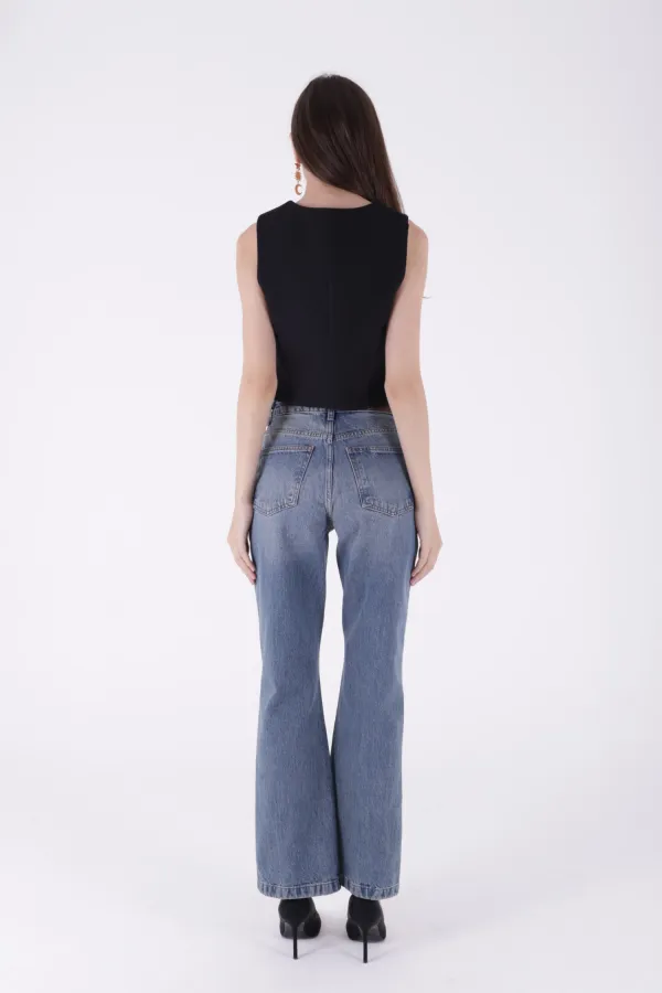 Palazzo Relax Kot Pantolon 7018-62-(27-32) Palazzo Relax Kot Pantolon 7018-62-(27-32)