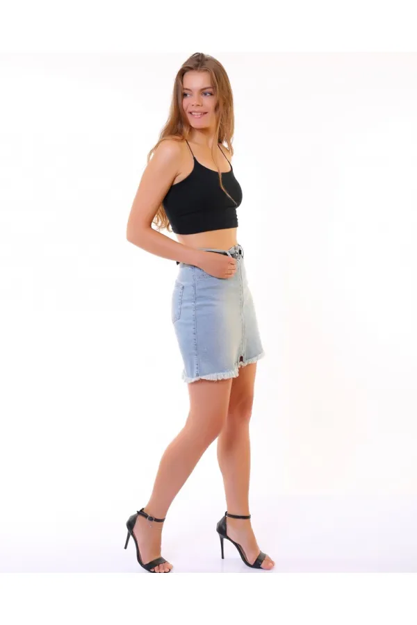 Kısa Kot Etek 106-42-(S-L-5) Kısa Kot Etek 106-42-(S-L-5)