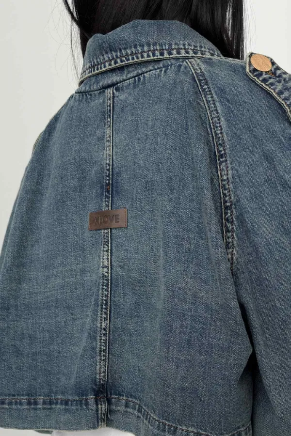 Kısa Oversize Trençkot 6078-62-(S+L+4) Kısa Oversize Trençkot 6078-62-(S+L+4)