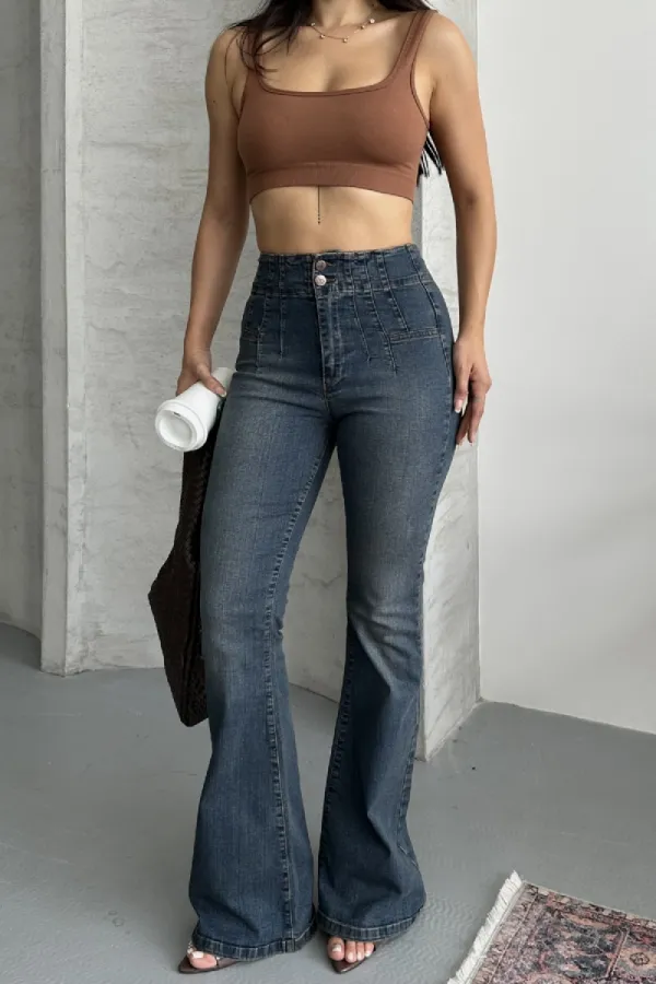 Pensli İspanyol Kot Pantolon 7021-62-(27-32)