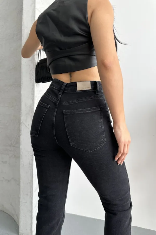 Patchwork Front Slit Trousers 1743-03-(26-28)