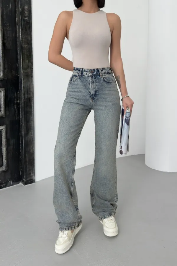High Waist Straight Jeans 7033-62-(28-33)