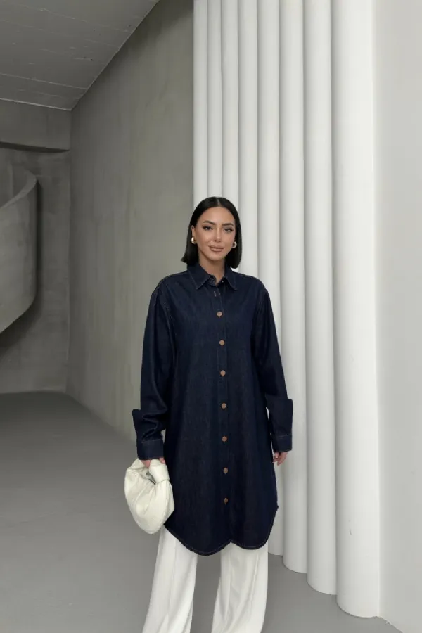 Balon Kollu Düğmeli Gömlek 6093-17-(S+L+3)