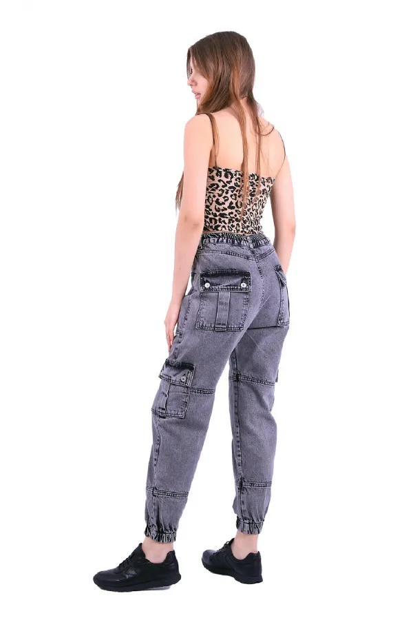 Parçalı Jogger Pantolon 924-33-(S-XL-6-2) Parçalı Jogger Pantolon 924-33-(S-XL-6-2)