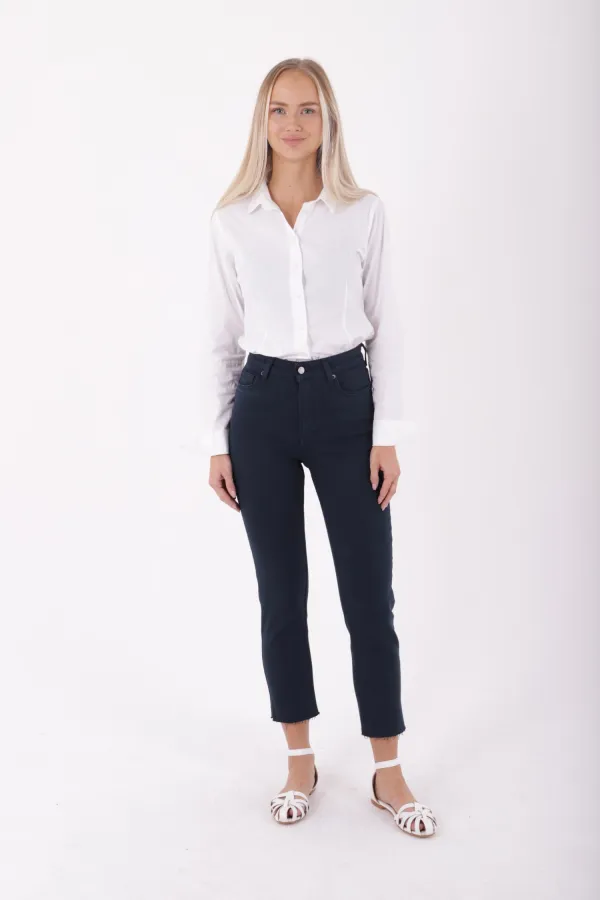 Dikişsiz Paça Mom Fit Kot Pantolon  764-12-(28-33)