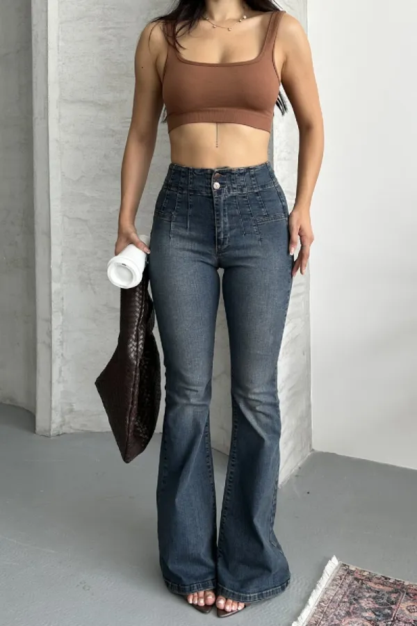 Pensli İspanyol Kot Pantolon 7021-62-(27-32)