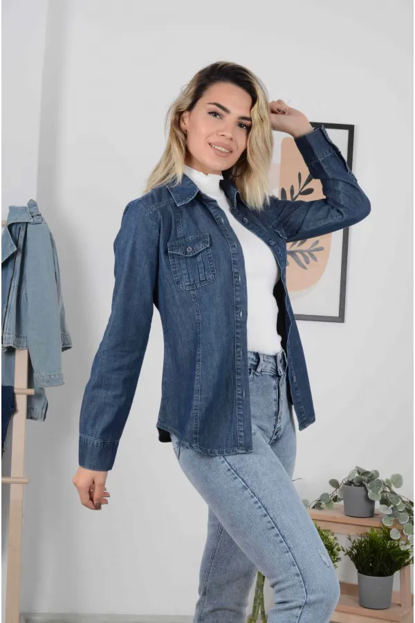 Çift Cepli Kot Gömlek  501-26-(S-XL)