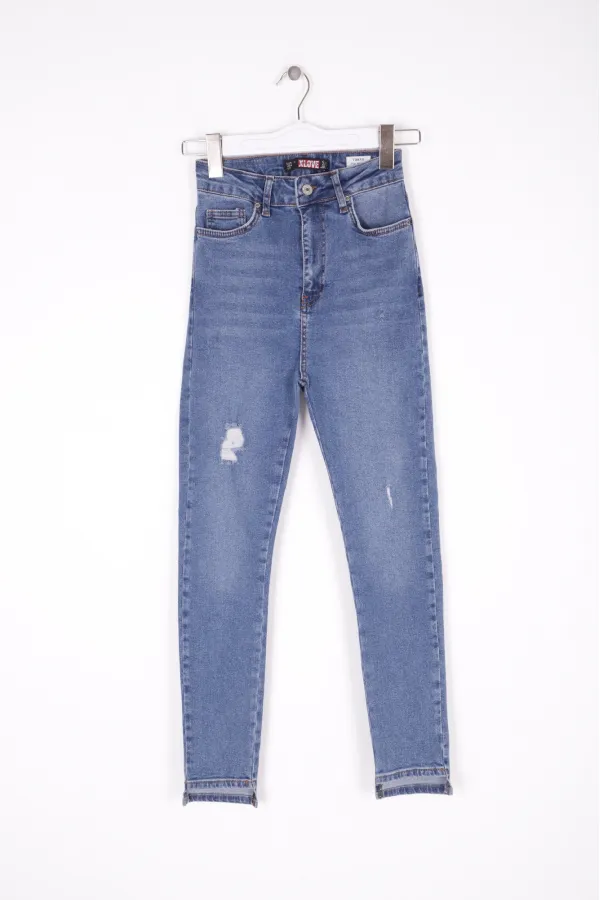 Asimetrik Paça Kot Pantolon 713-06-(28-33) Asimetrik Paça Kot Pantolon 713-06-(28-33)