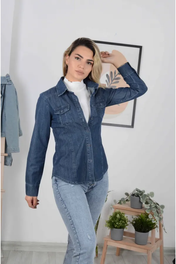 Çift Cepli Kot Gömlek  501-26-(S-XL)