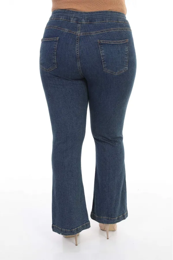 Dizden Yırtmaç Detaylı İspanyol Pantolon  700-02-(30-36)