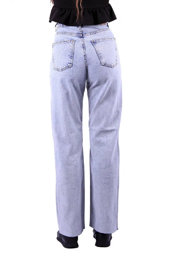Dikişsiz Paça Beş Düğmali Relax Kot Pantolon 917-08-(27-32) Dikişsiz Paça Beş Düğmali Relax Kot Pantolon 917-08-(27-32)