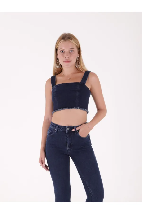 Püsküllü Kot Büstiyer 403-26-(S-L-6) Püsküllü Kot Büstiyer 403-26-(S-L-6)