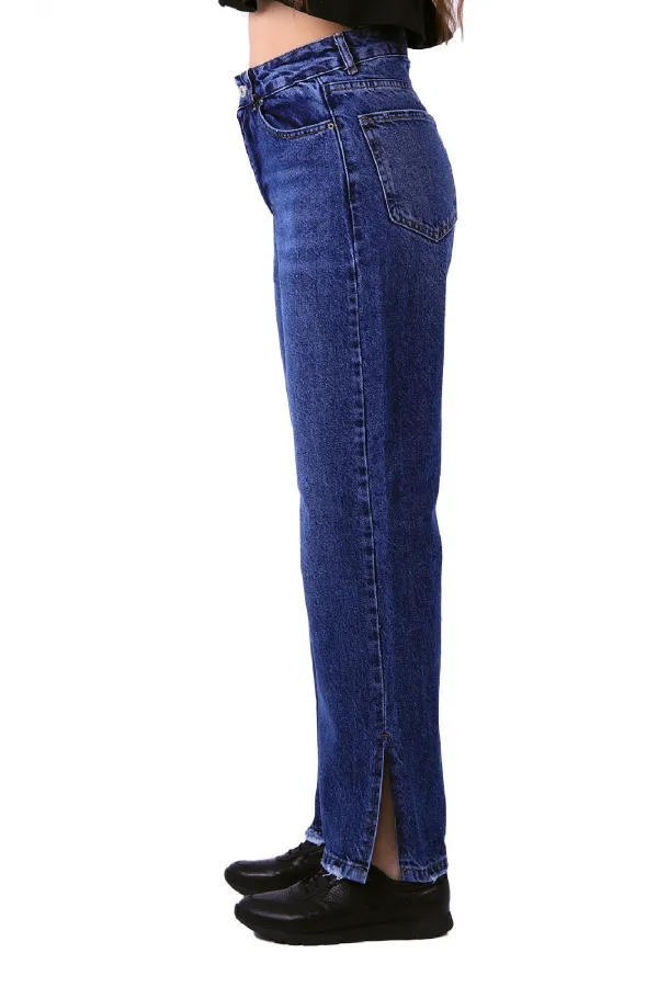 Paçası Yırtmaçlı Boru Paça Relax Kot Pantolon 931-01-(27-32) Paçası Yırtmaçlı Boru Paça Relax Kot Pantolon 931-01-(27-32)