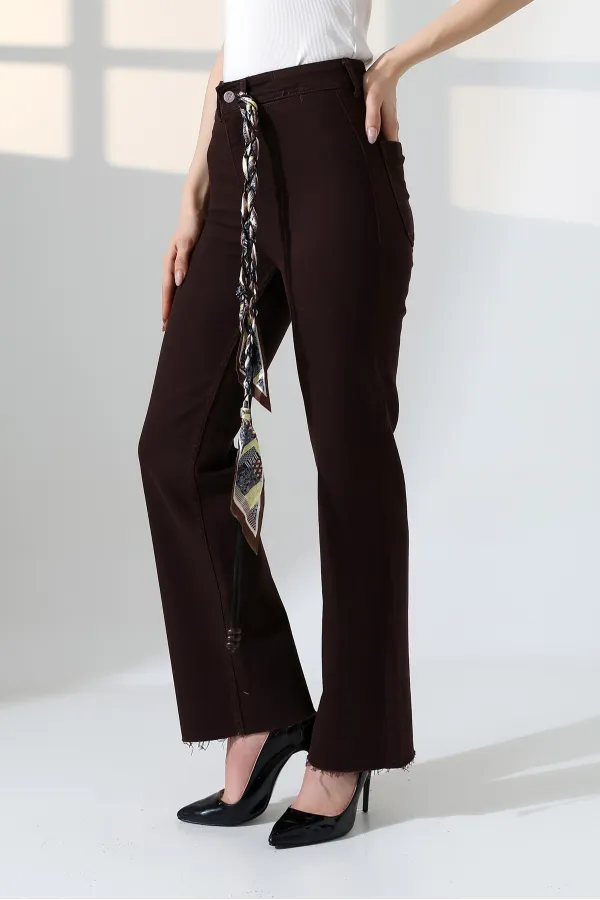 Dekoratif Cep Detaylı Palazzo Kot Pantolon  1710-78-(30-36)