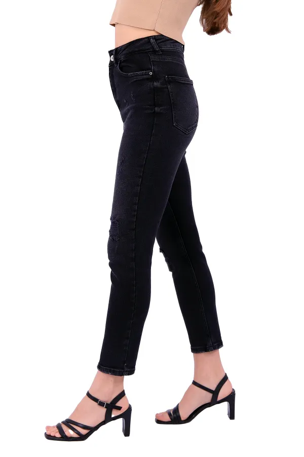 Yamalı Mom Kot Pantolon  1727-03-(28-33)