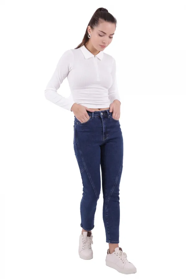 Parçalı Mom Pantolon 778-26-(26-31)