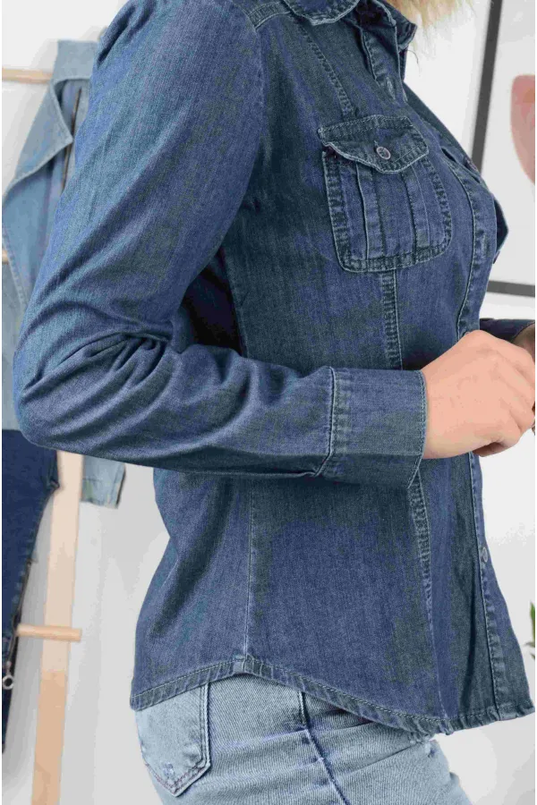 Çift Cepli Kot Gömlek  501-26-(S-XL)