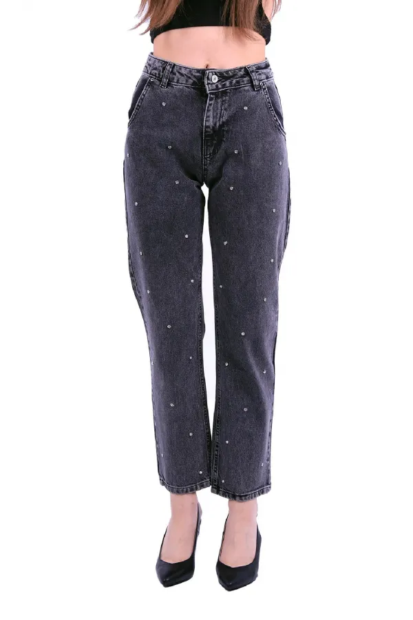 Yüksek Bellı Mom Kot Pantolon  800-33-(27-32)