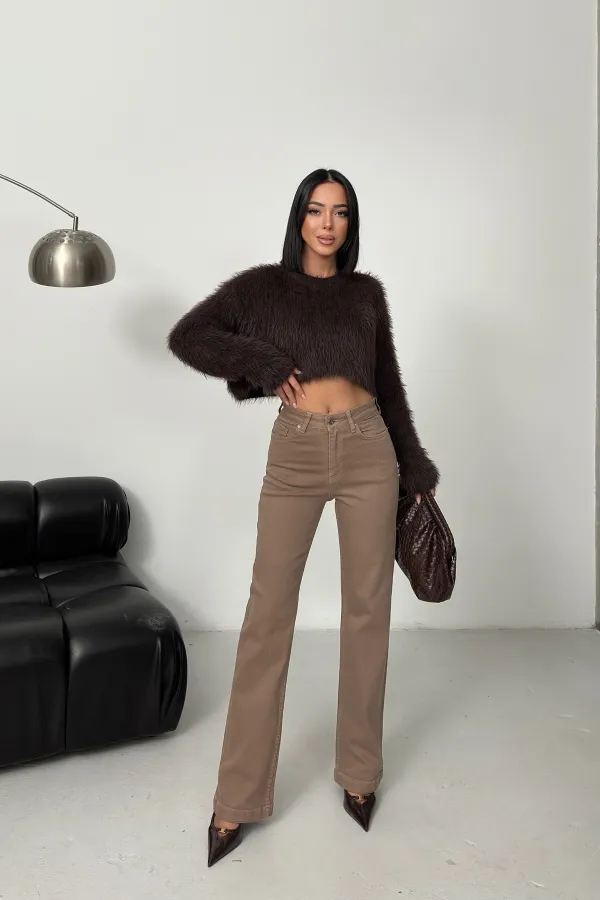 Stitched Hems Wide Leg Relaxed Jean 7026-72-(27-32) Soil Stitched Hems Wide Leg Relaxed Jean 7026-72-(27-32) Soil