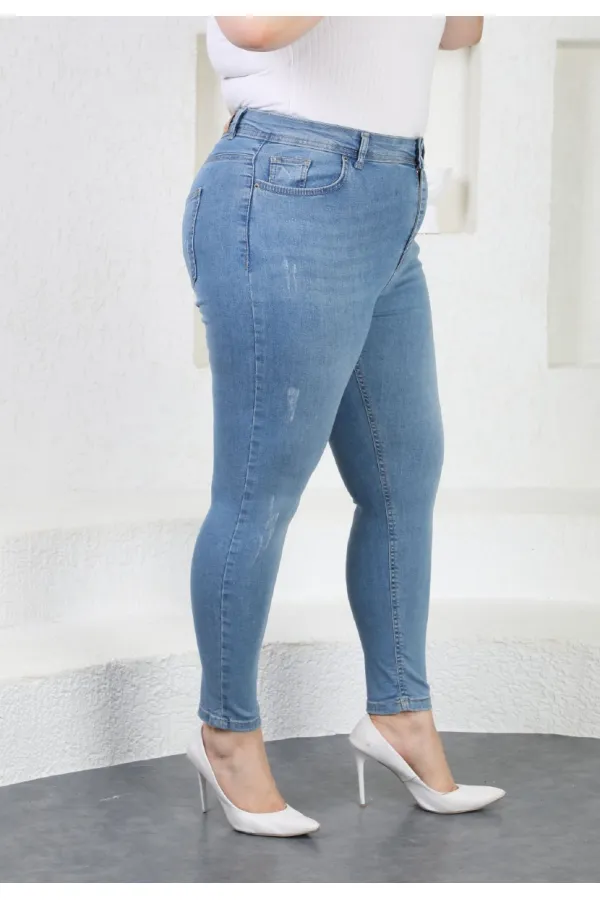 Yıpratmalı Kot Pantolon  519-15-(44-50)