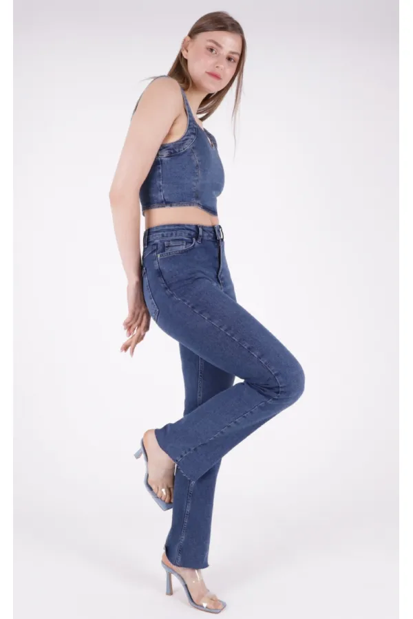 Dikişsiz Paça Bol Paça Relax Kot Pantolon 1726-01-(XS-XL-8-2) Dikişsiz Paça Bol Paça Relax Kot Pantolon 1726-01-(XS-XL-8-2)