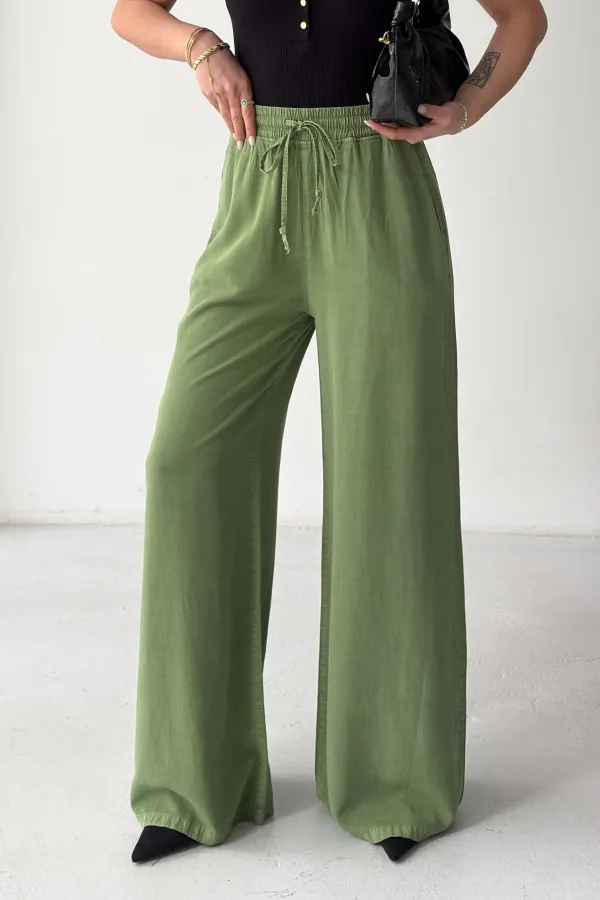 Lastikli Palazzo Pantolon  HS708-100-(S-XL)