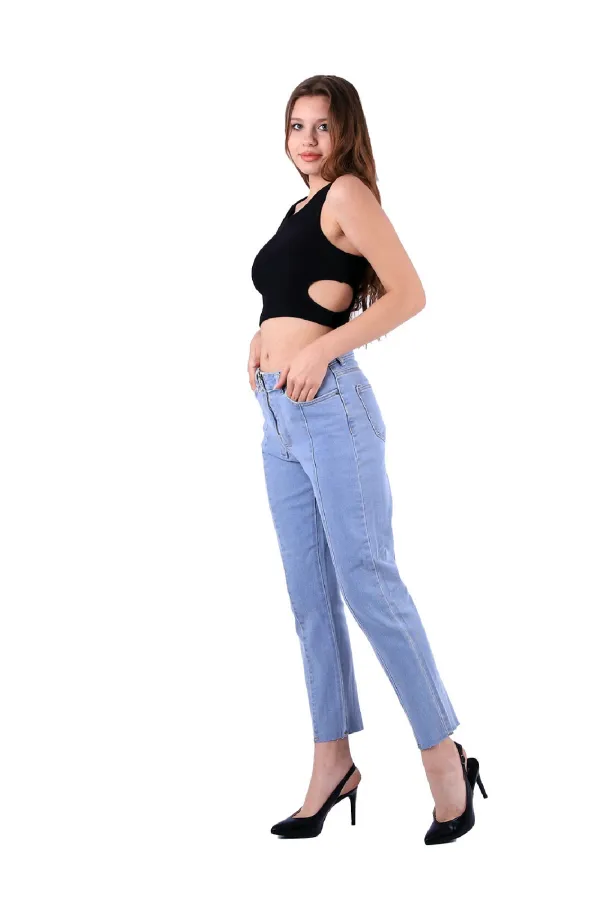 Ütü Hattı Dikişli Kot Pantolon 922-42-(27-32) Ütü Hattı Dikişli Kot Pantolon 922-42-(27-32)