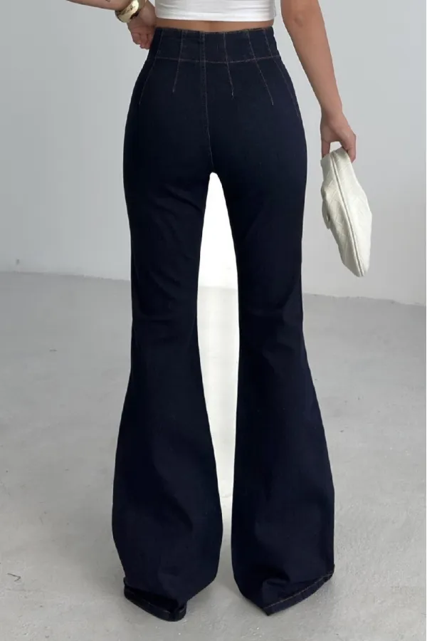 Pensli İspanyol Kot Pantolon 7021-17-(27-32)