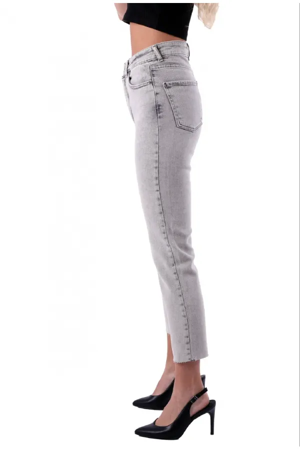Dikişsiz Paça Mom Fit Kot Pantolon  764-32-(26-31)
