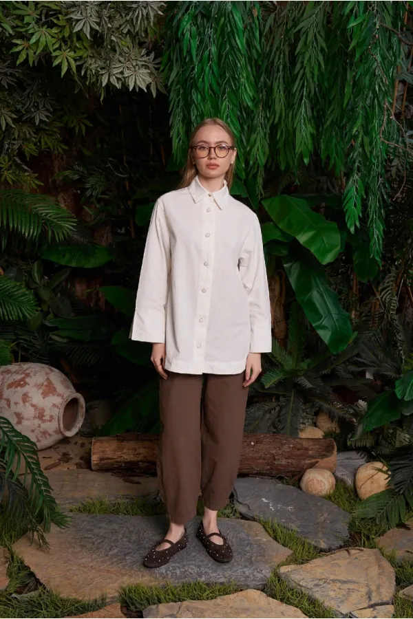 Oversize Keten Gömlek  HS601-51-(S-XL)