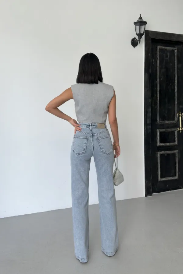 Serpme Taşlı Kot Pantolon  7107-08-(28-33)
