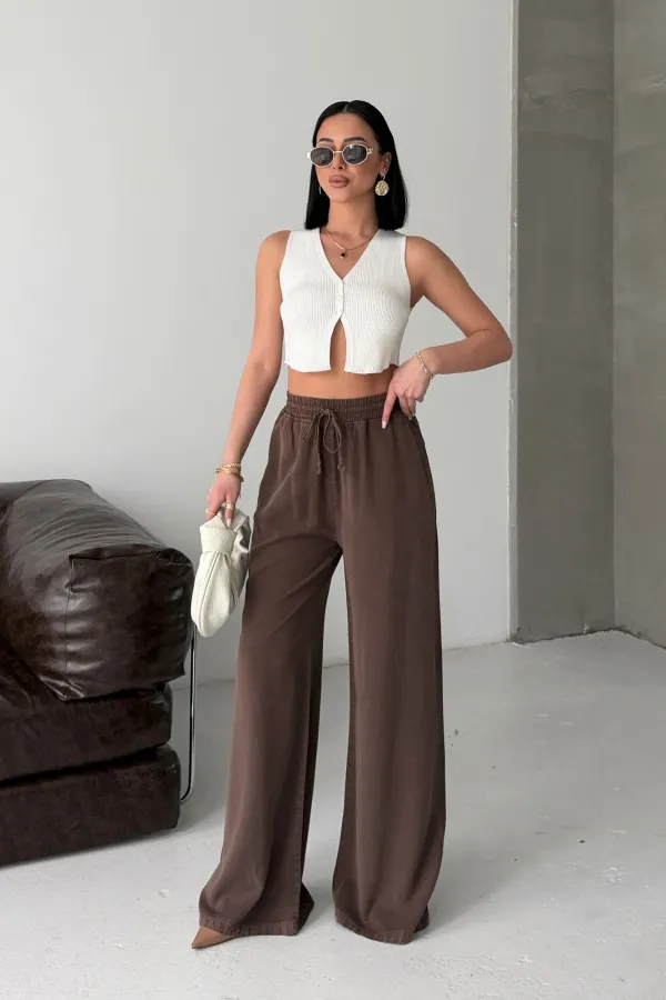 Lastikli Palazzo Pantolon  HS708-81-(S-XL)