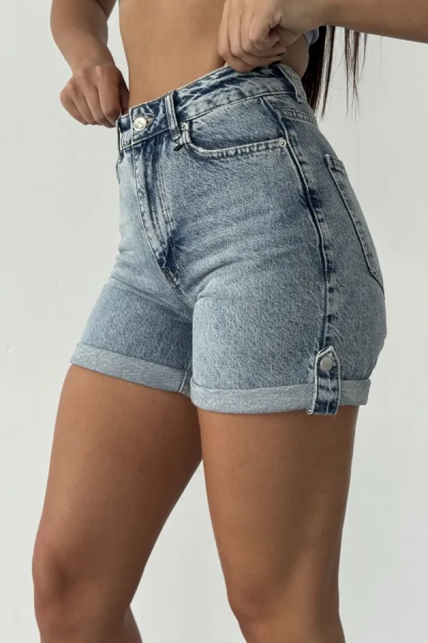 Duble Paça Kot Şort 292-14-(36-42-6-2)