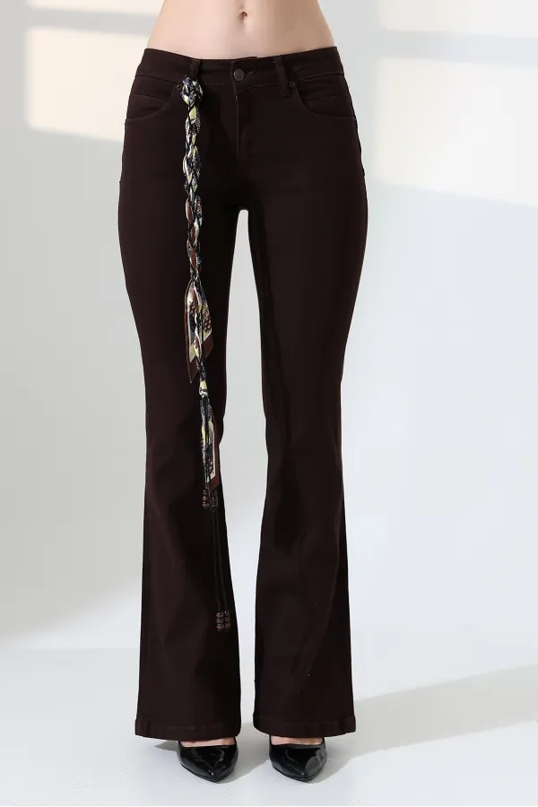 Push Up İspanyol Kot Pantolon  7108-78-(27-32)