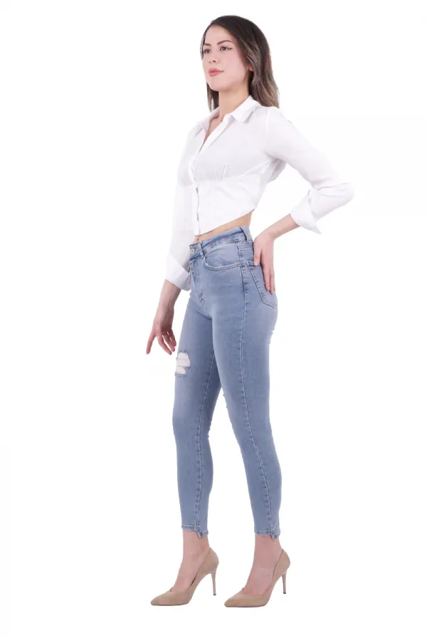 Asimetrik Paça Kot Pantolon 713-15-(27-32) Asimetrik Paça Kot Pantolon 713-15-(27-32)